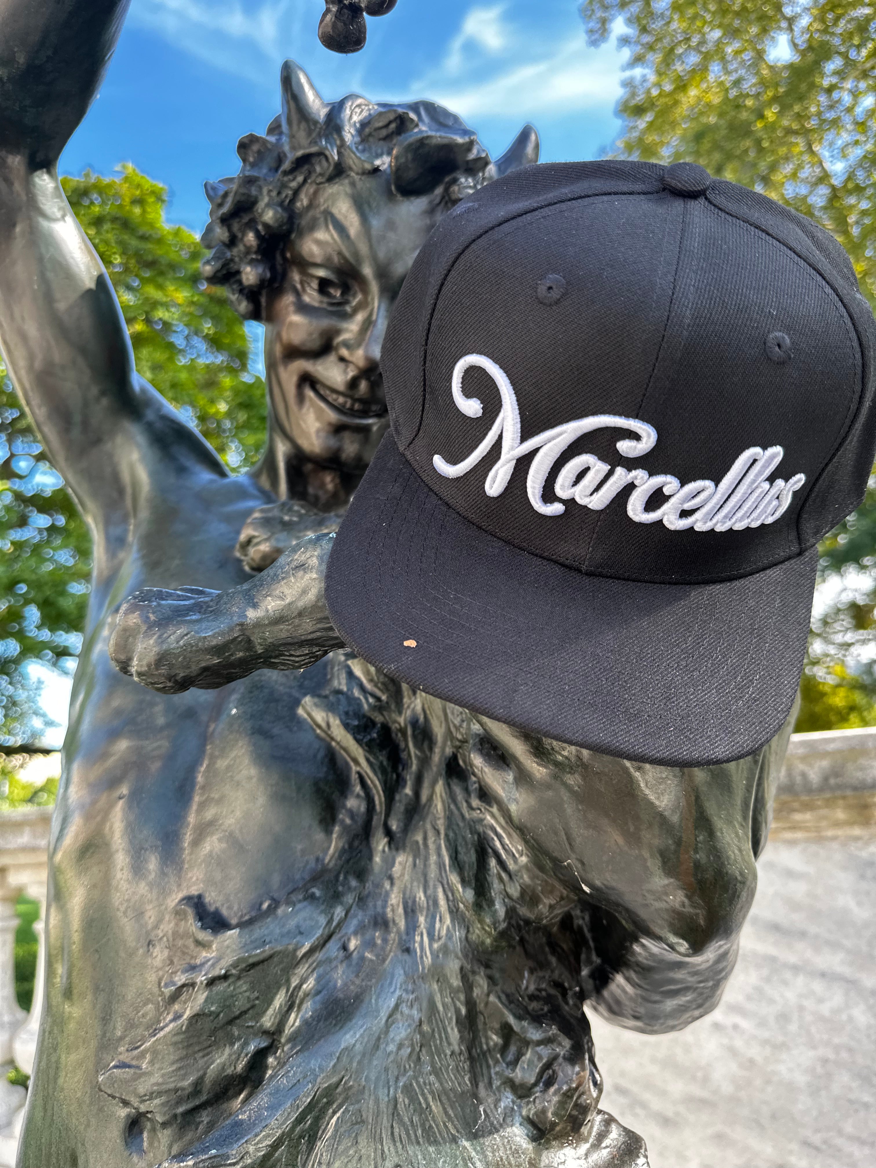 “Marcellus Lew” Acrylic Logo Piece Caps