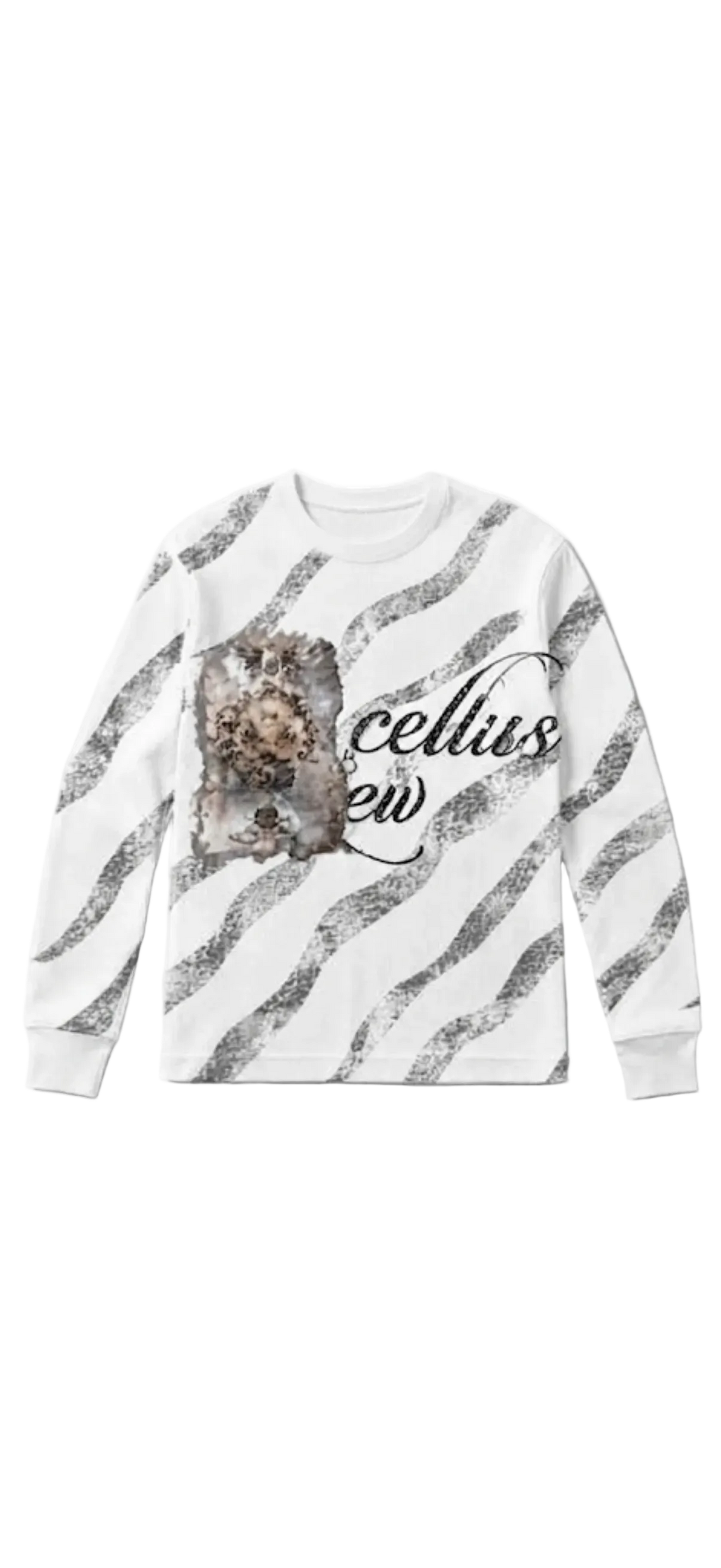 Marcellus Lew “Zebra” Striped Thermal Tee