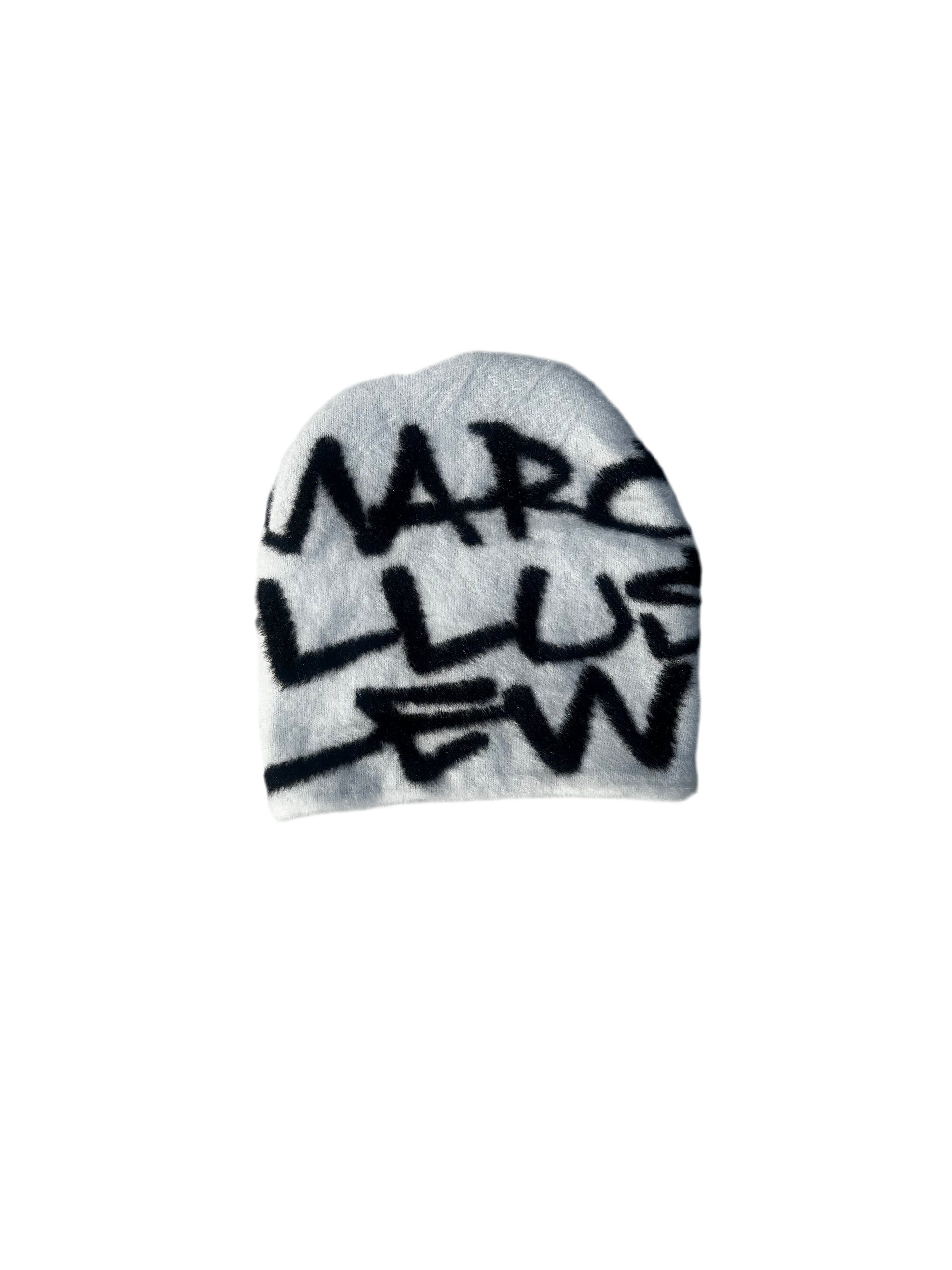 Marcellus Lew Reverse White “Logo Piece Beanie”